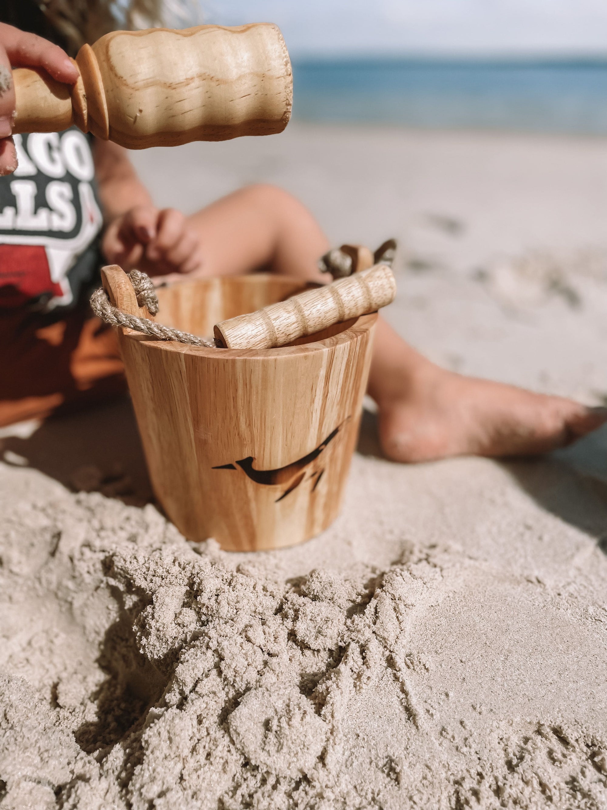 Explore Nook Wooden Bucket and Scoop Set