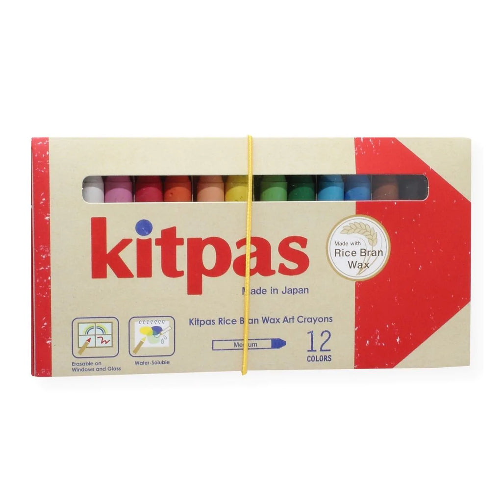 Kitpas Medium Stick Crayons 12 Colours