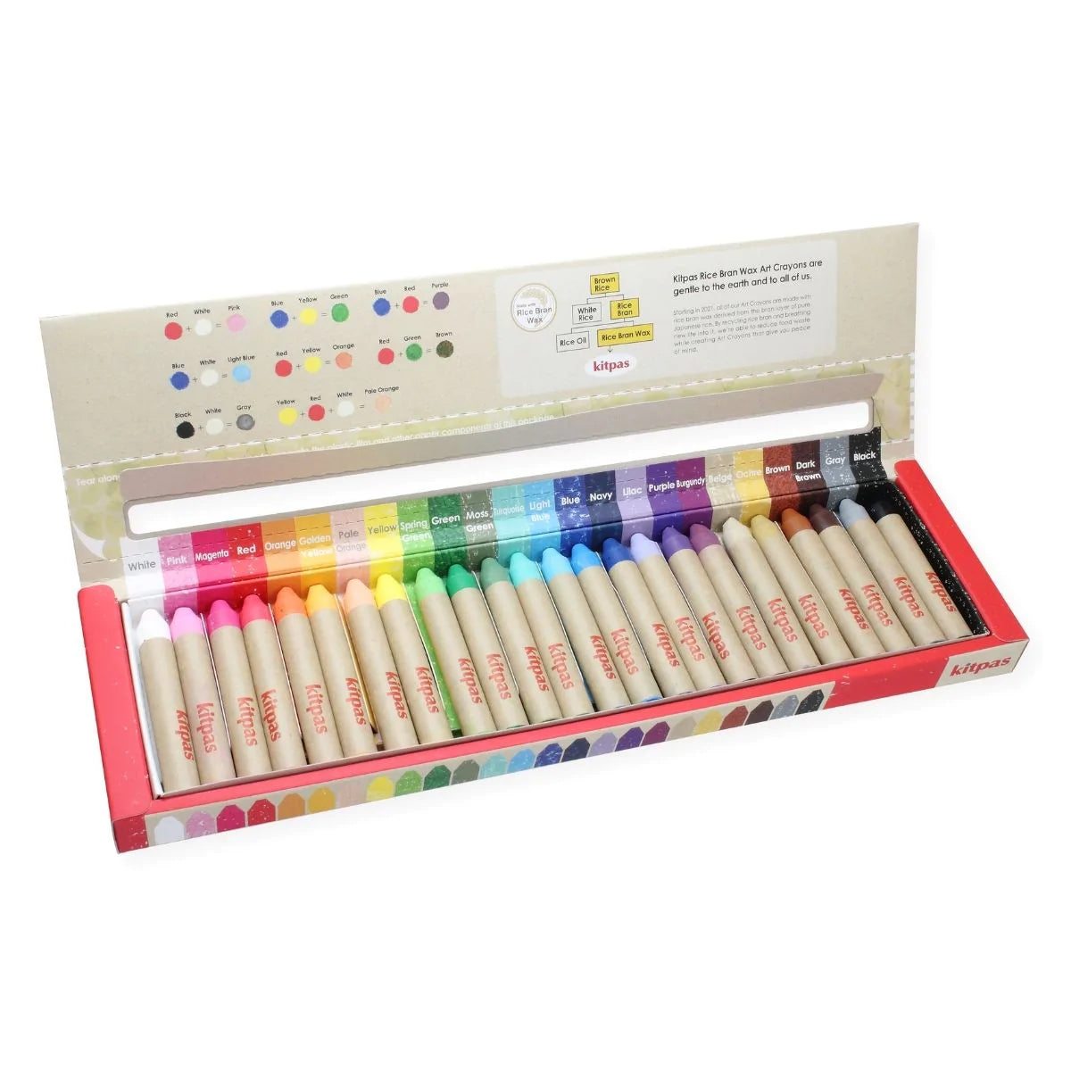 Kitpas Medium Stick Crayons 24 Colours