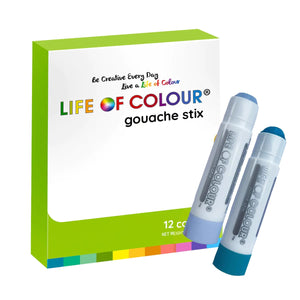 Life of Colour Pastel Gouache Paint Stix - Set of 12