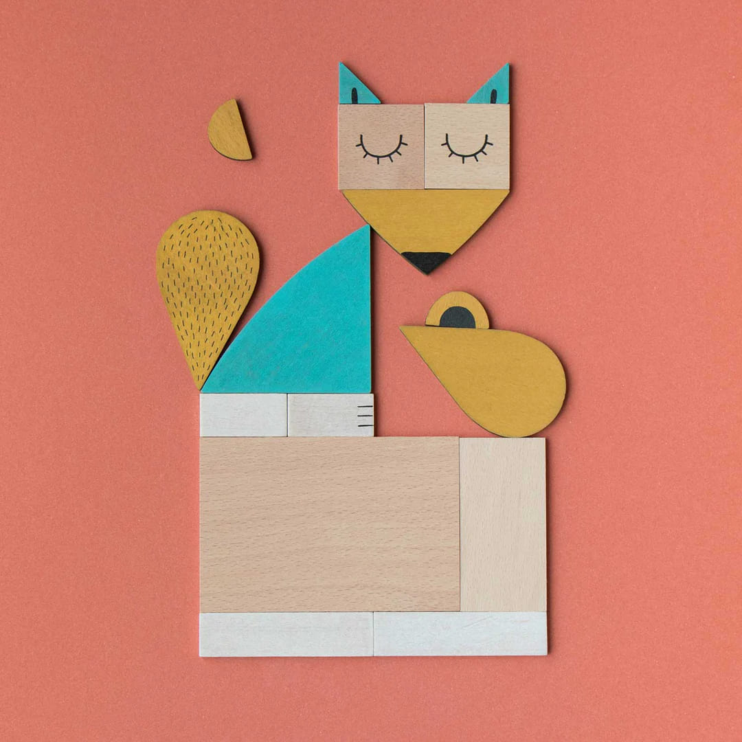 Londji The Fox & The Mouse Wooden Shape Set