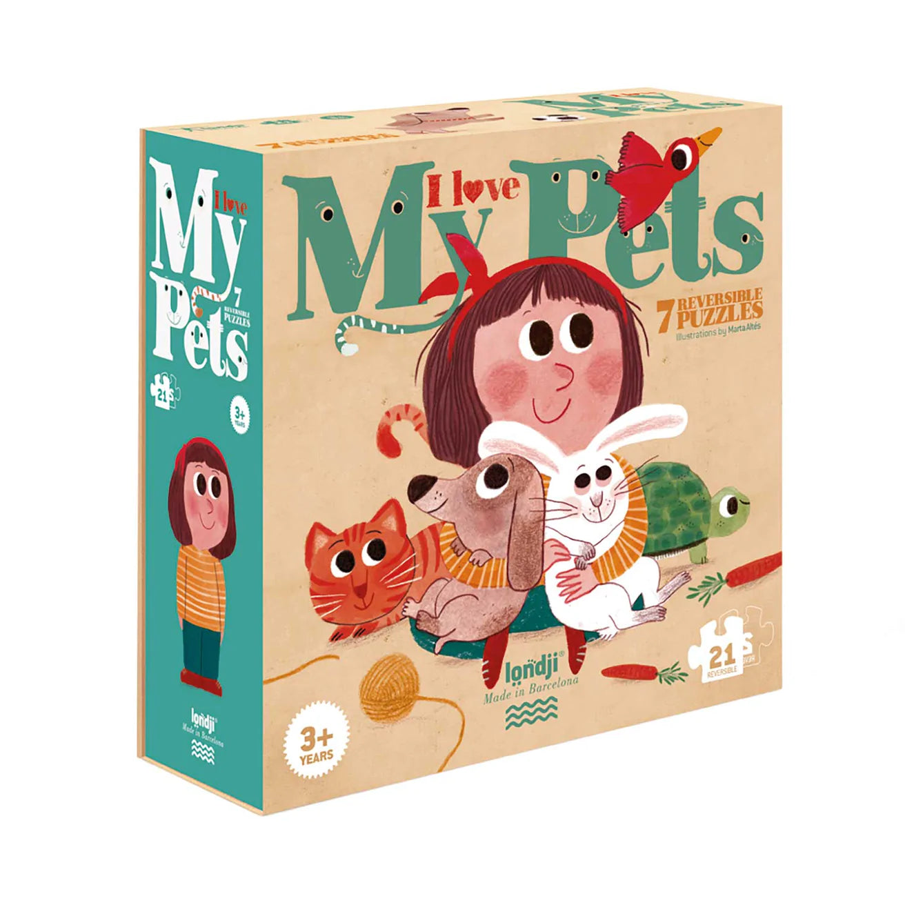 Londji Reversible Puzzles - I Love My Pets