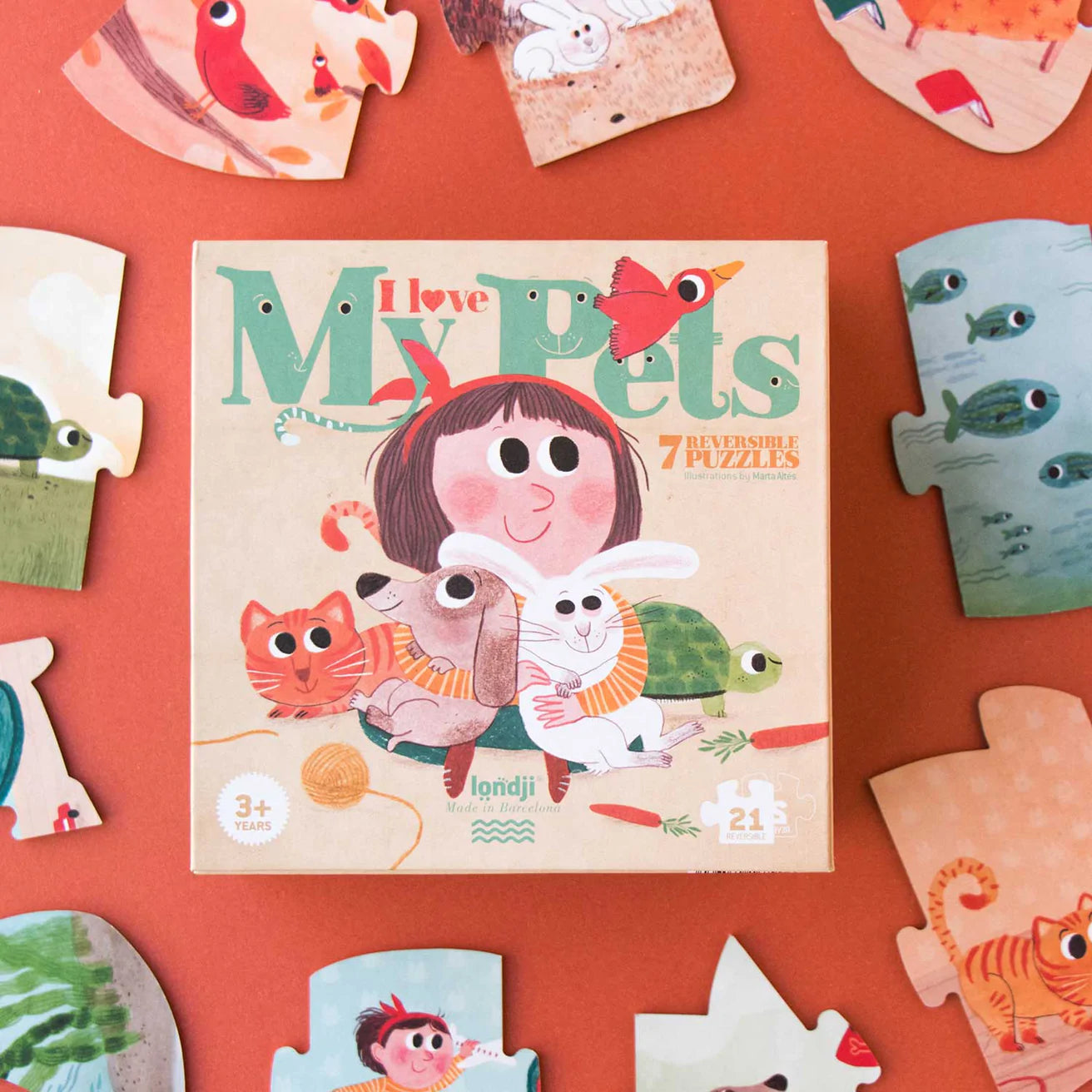 Londji Reversible Puzzles - I Love My Pets