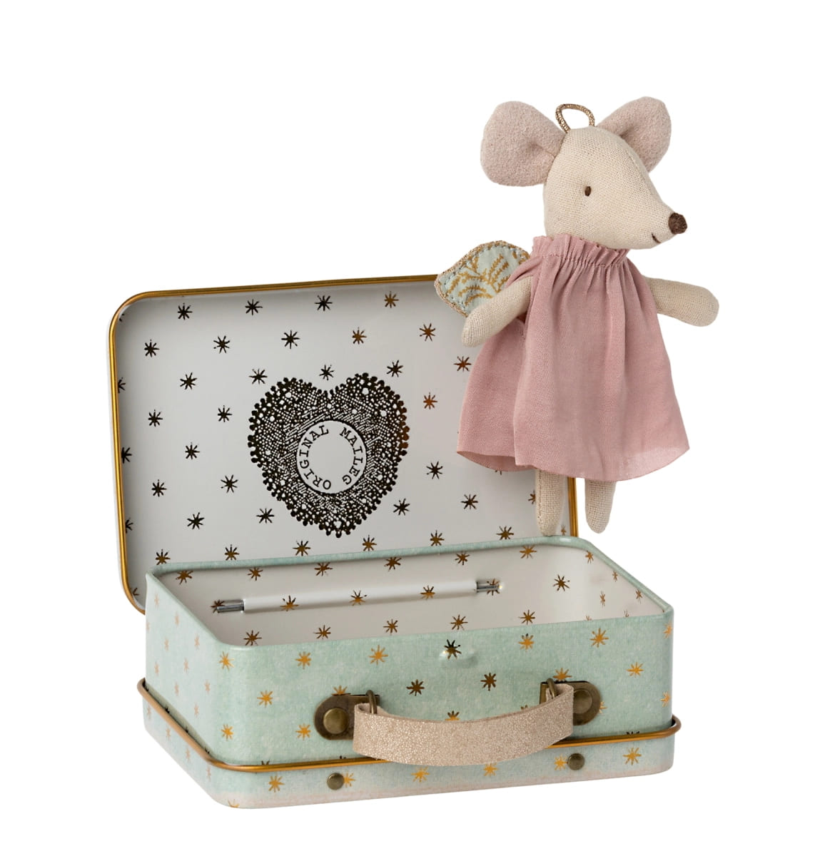 Maileg Angel Mouse in Suitcase