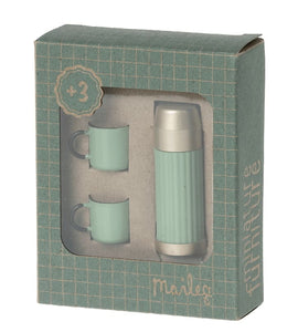 Maileg Miniature Thermos And Cups Mint