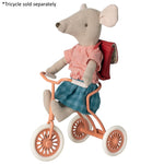 Load image into Gallery viewer, Maileg Mouse Tricycle Big Sister with Bag red
