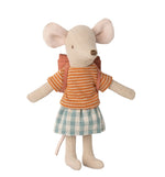 Load image into Gallery viewer, Maileg Mouse Tricycle Big Sister with Bag rose
