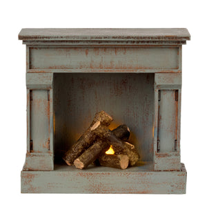 Maileg Miniature Fireplace vintage blue