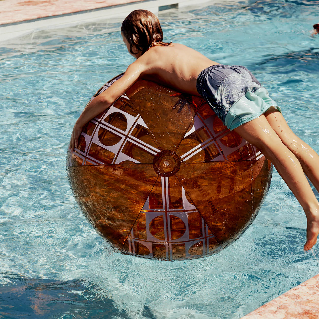 Pool Buoy Hourglass Amber Large Inflatable Ball