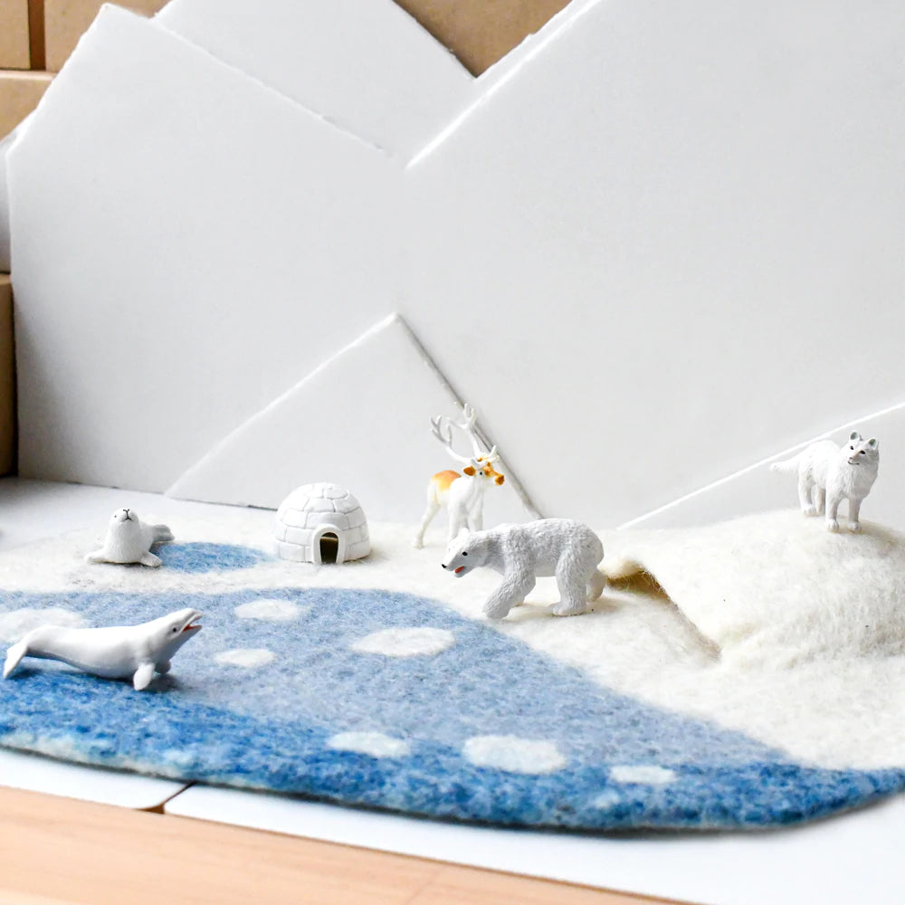 Tara Treasures Arctic Felt Play Mat Playscape