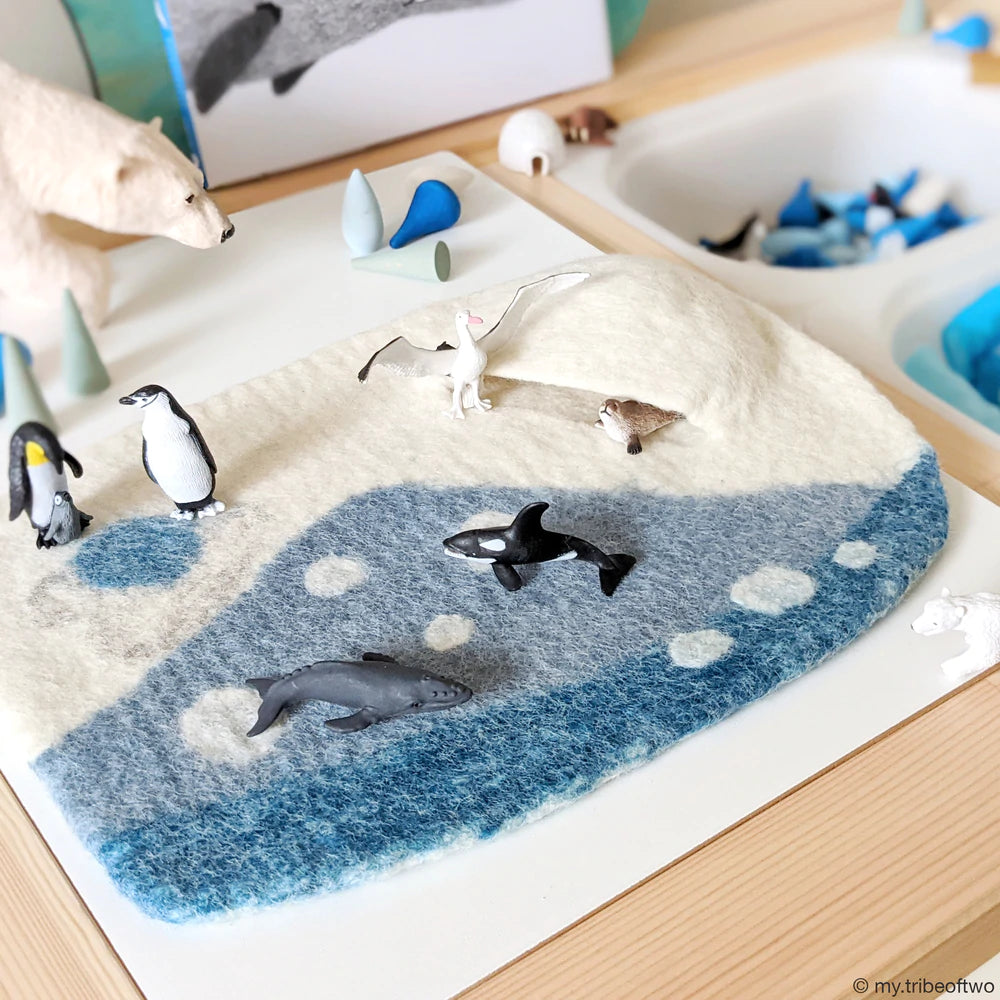 Tara Treasures Arctic Felt Play Mat Playscape