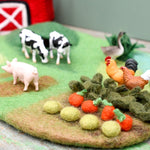 Load image into Gallery viewer, Tara Treasures Farm Land Felt Play Mat Playscape
