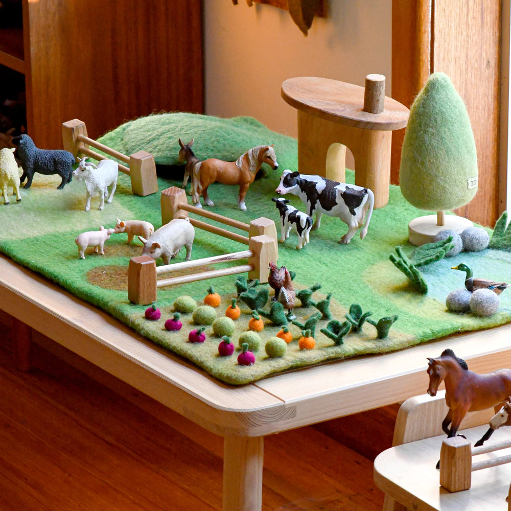Tara Treasures Large Farm Felt Play Mat Playscape