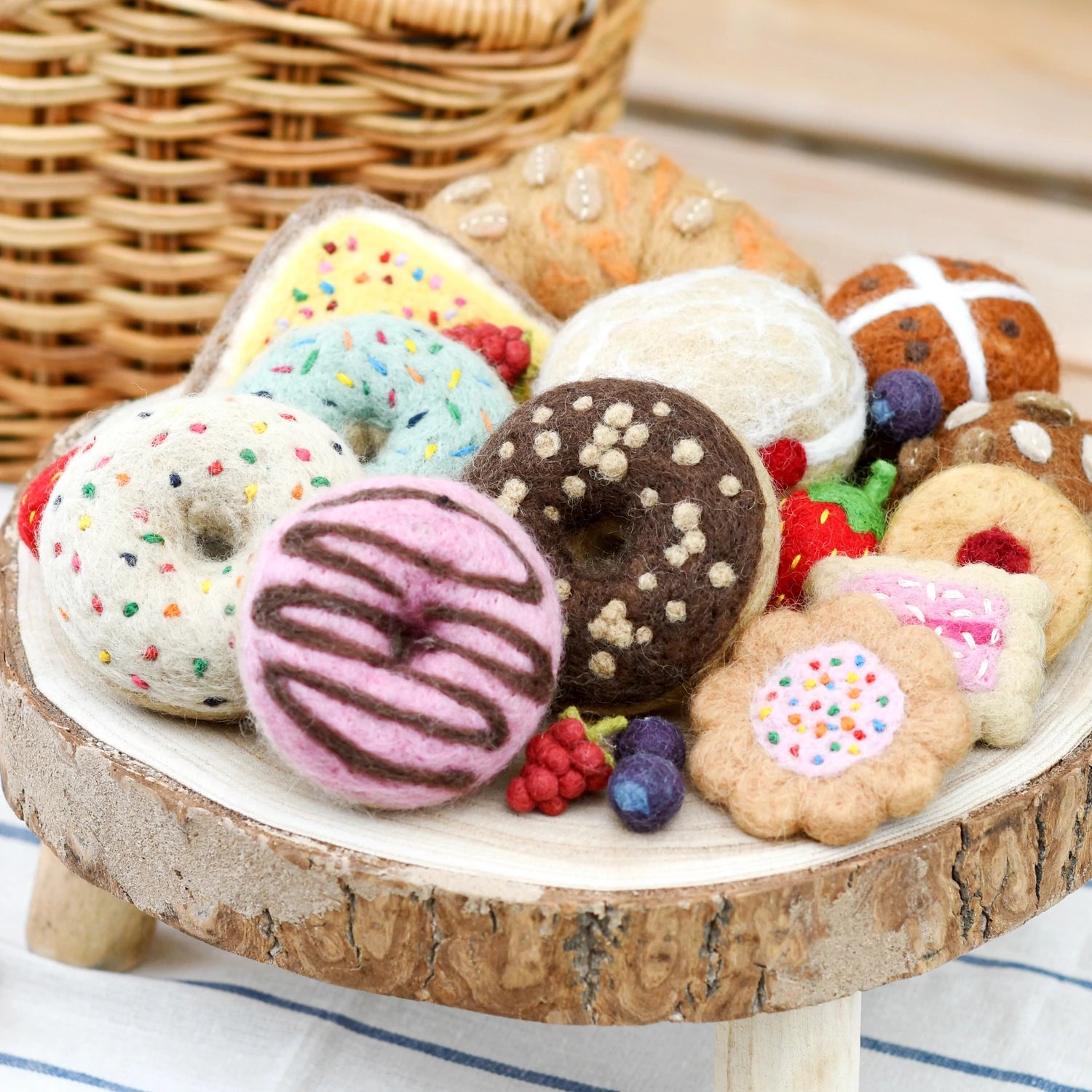 Tara Treasures Felt Almond Croissant