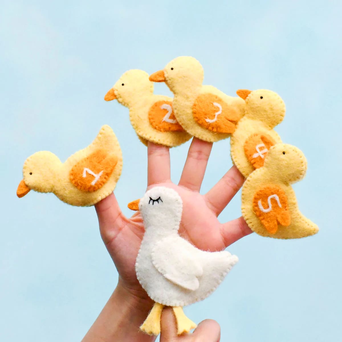 Tara Treasures Five Little Ducks Felt Finger Puppet Set