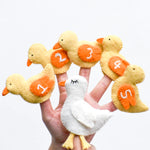 Load image into Gallery viewer, Tara Treasures Five Little Ducks Felt Finger Puppet Set

