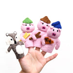 Load image into Gallery viewer, Tara Treasures The Three Little Pigs Felt Finger Puppet Set
