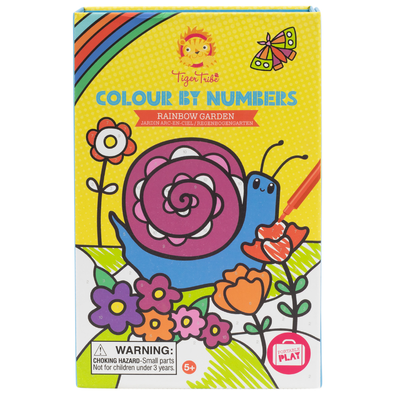 Tiger Tribe Colour by Numbers - Rainbow Garden