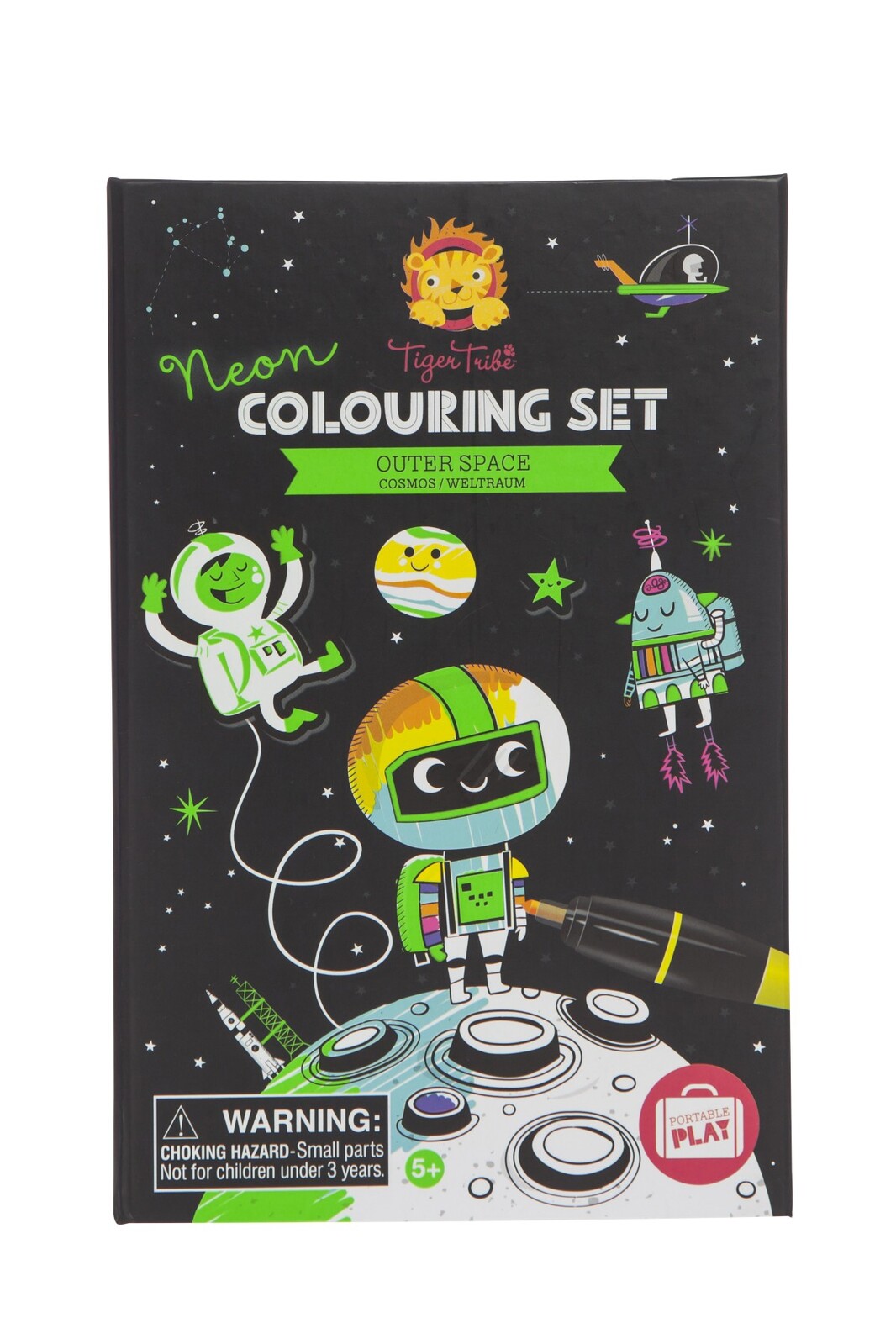 Tiger Tribe Neon Colouring Set - Outer Space