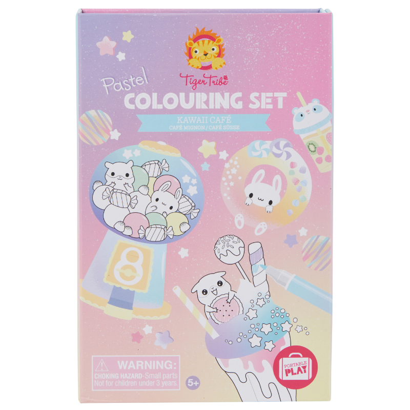 Tiger Tribe Pastel Colouring Set - Kawaii Cafe