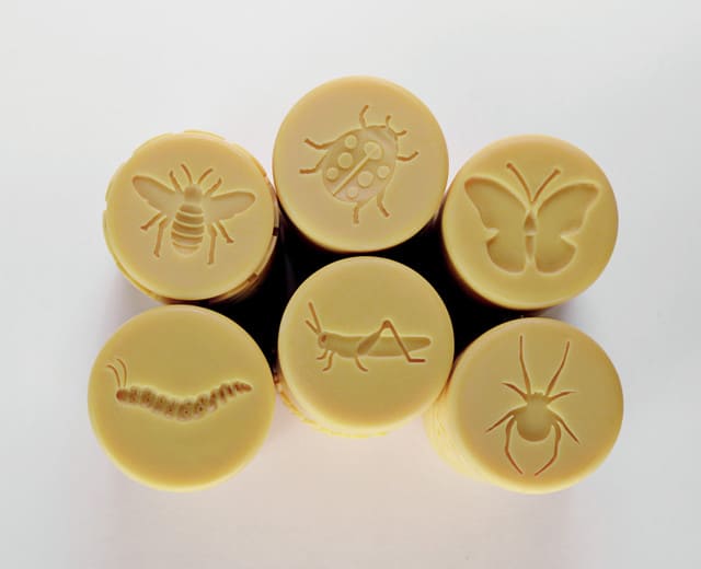 Yellow Door Dough Roller Stamps Let's Roll Garden Bugs