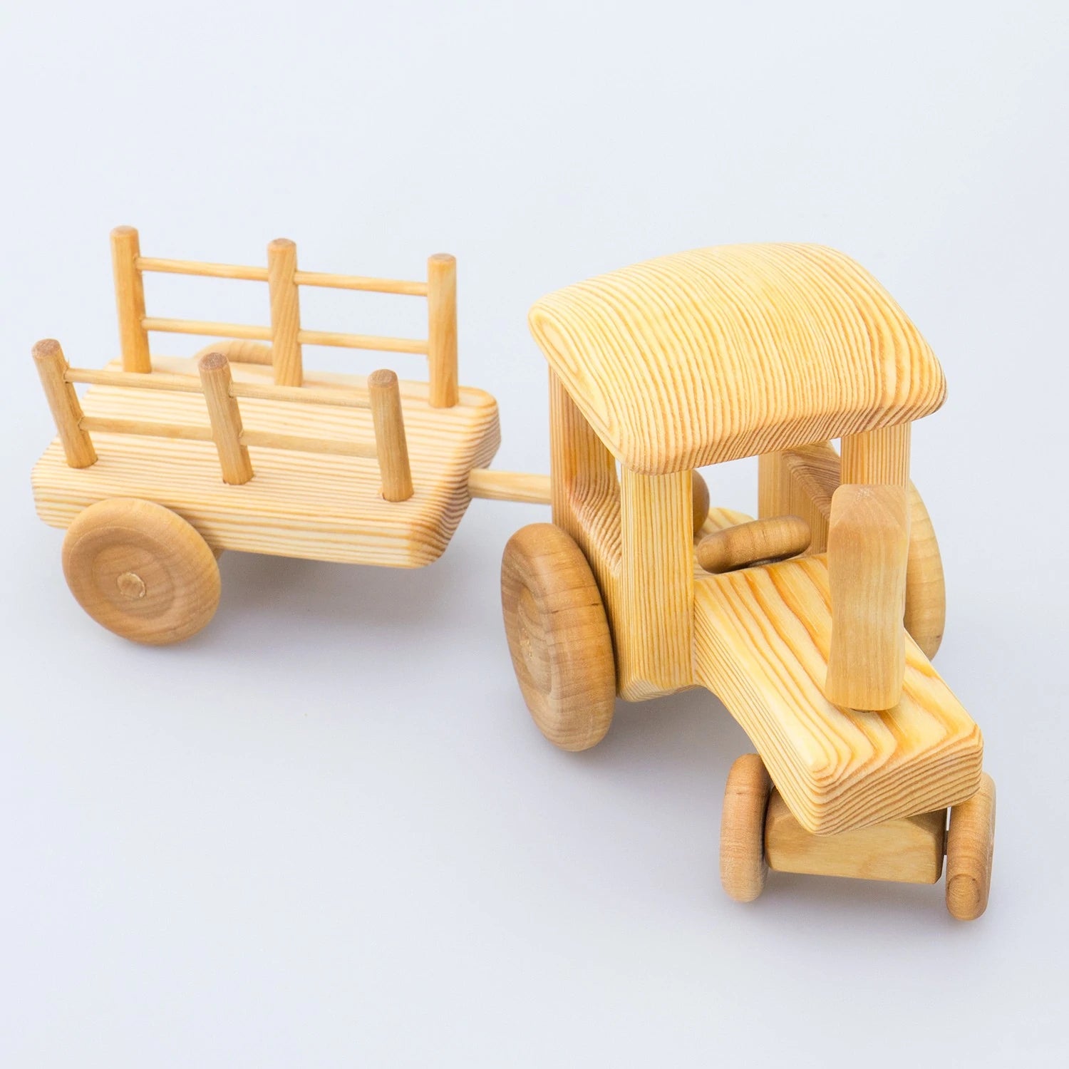 Debresk Big Wooden Tractor with Cart Au