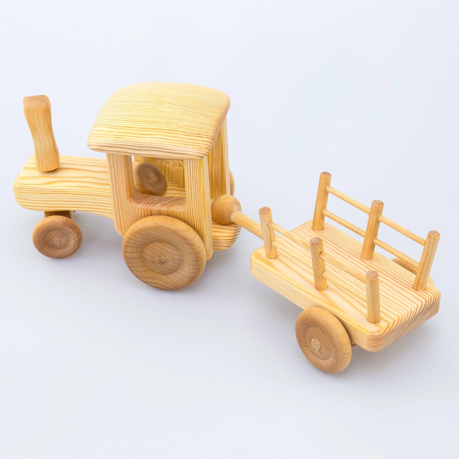 Debresk Big Wooden Tractor with Cart Au