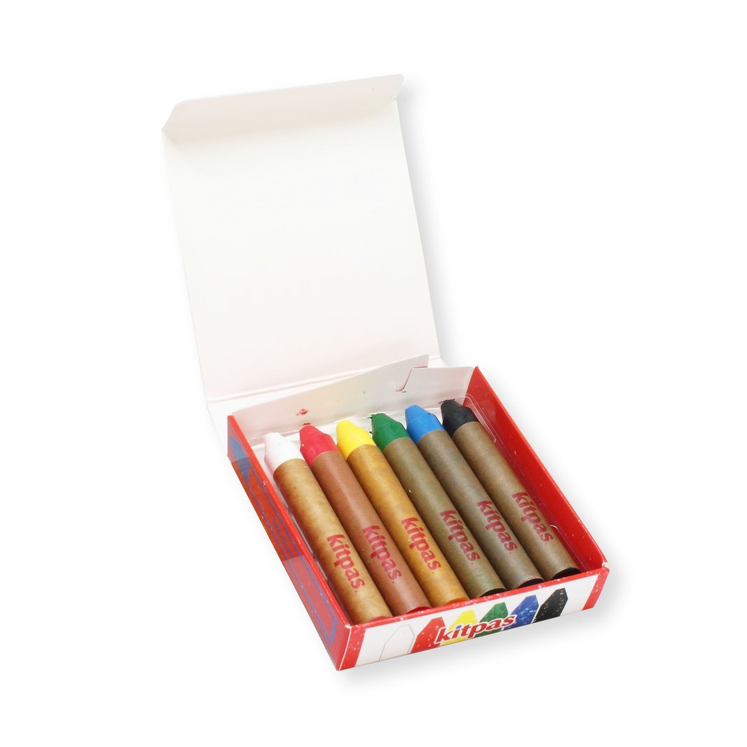 Kitpas Medium Stick Crayons 6 Colours