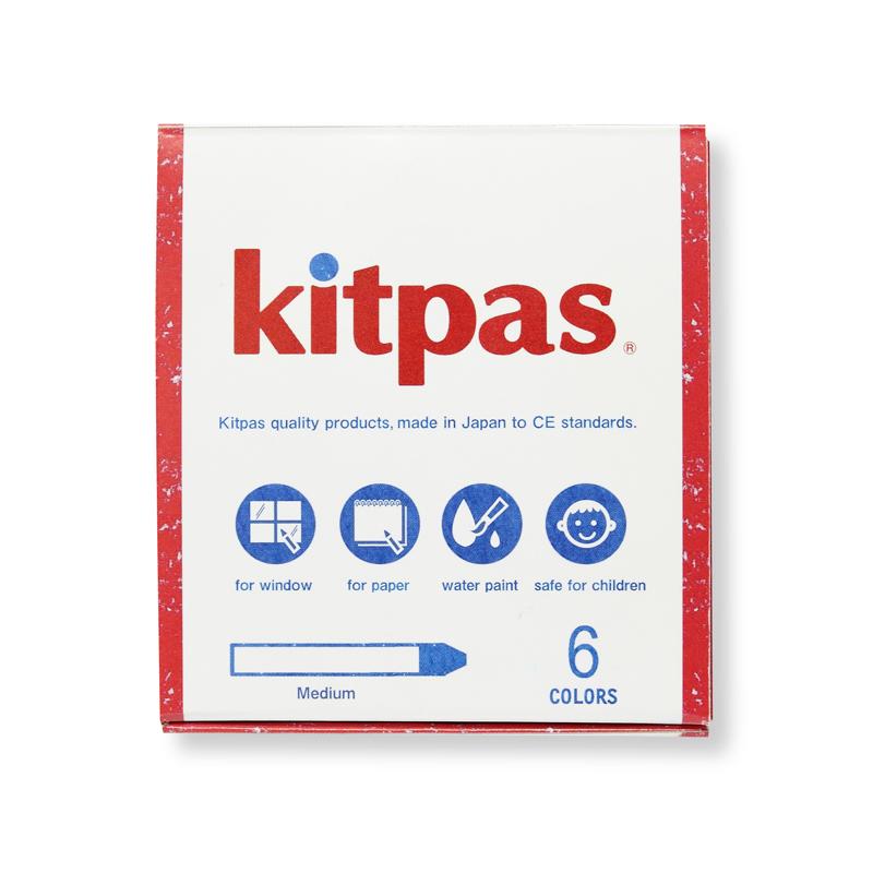 Kitpas Medium Stick Crayons 6 Colours