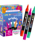 Life of Colours Bright Colours 3mm Medium Tip Acrylic Paint Pens - Set of 12