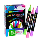 Load image into Gallery viewer, Life of Colours Special Colours 3mm Medium Tip Acrylic Paint Pens - Set of 12
