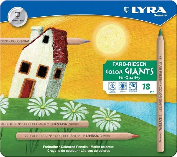 Lyra Colour Giant Pencils 18 in a tin Au