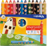 Load image into Gallery viewer, lyra-groove-triple-one-0Lyra Groove Triple One Colour Pencil Watercolour Wax Crayon
