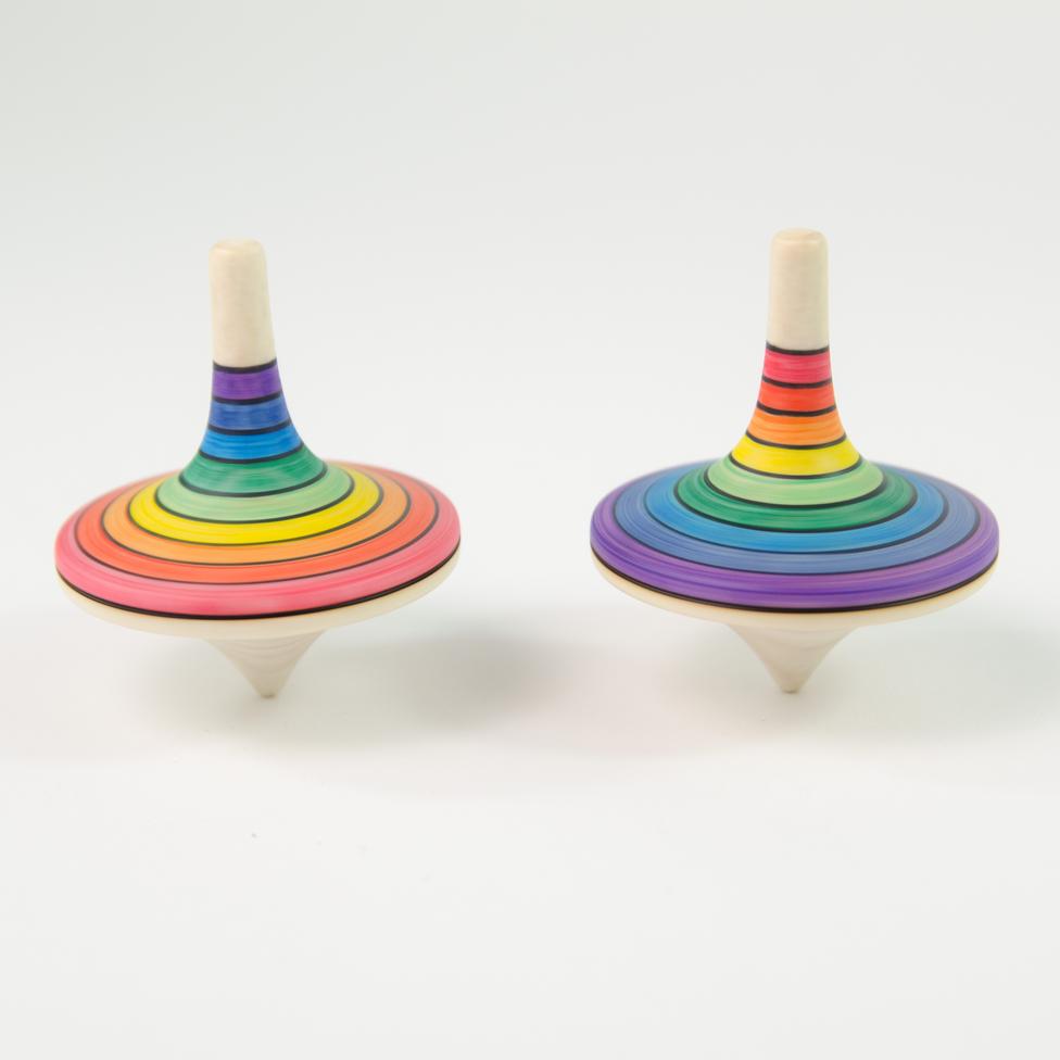 Mader Large Rallye Spinning Top Rainbow